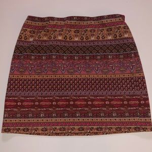 Hollister Tribal Print Bodycon Mini Skirt